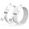 Cable USB C Charge Rapide 3A, [1m+2m/Lot de 2] Câble USB vers USB C, Cable Chargeur Type C pour iPhone 17 16 15 /Air/Plus/Pro Ma