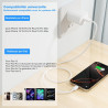 Cable USB C Charge Rapide 3A, [1m+2m/Lot de 2] Câble USB vers USB C, Cable Chargeur Type C pour iPhone 17 16 15 /Air/Plus/Pro Ma