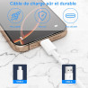 USB C Cable Quick Charge 3A, [2M/Pack of 2] Type to USB C Cable for iPhone 17 16 15 /Air/Plus/Pro Max, for Samsung Galaxy S22/S2