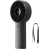 JISULIFE Mini ventilateur portable 5000 mAh avec vent puissant, mini ventilateur rechargeable par USB avec affichage numérique, 