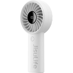 JISULIFE Mini ventilateur portable 3600 mAh avec vent puissant, mini ventilateur rechargeable par USB avec affichage numérique, 