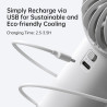 JISULIFE Mini ventilateur portable 3600 mAh avec vent puissant, mini ventilateur rechargeable par USB avec affichage numérique, 
