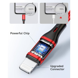 RAVIAD Câble iPhone Court [0.5M/Lot de 3] Cable Chargeur Lightning Certifié MFi Câble Lightning Nylon Tressé Fil Cable USB Charg