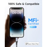 RAVIAD Câble iPhone Court [0.5M/Lot de 3] Cable Chargeur Lightning Certifié MFi Câble Lightning Nylon Tressé Fil Cable USB Charg