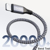 RAVIAD Câble iPhone Chargeur iPhone 2M, [Certifié MFi] Cable Lightning Nylon Tressé Cable iPhone USB pour iPhone 14/13/12/11/Pro