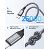 RAVIAD Câble iPhone [3M/Lot de 3] Cable Chargeur Lightning Certifié MFi Câble Nylon Tressé Fil Cable Lightning USB Charge Rapide