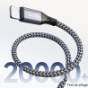 RAVIAD Câble iPhone Court 50CM [Certifié MFi] Fil Lightning Nylon Tressé Ultra Résistant pour iPhone 14/13/12/11/Pro Max/Pro/X/X