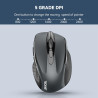 TECKNET Souris sans Fil, 2.4G Souris Optique avec 2600 DPI, Souris Ergonomique pour Ordinateur Portable, PC avec Récepteur USB, 