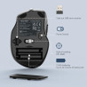 TECKNET Souris sans Fil, 2.4G Souris Optique avec 2600 DPI, Souris Ergonomique pour Ordinateur Portable, PC avec Récepteur USB, 