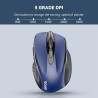 TECKNET Souris sans Fil, 2.4G Souris Optique 2600 DPI avec 5 Niveaux Réglable, Souris Ergonomique pour PC, Ordinateur Bureau/Por