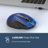 TECKNET Souris sans Fil, 2.4G Souris Optique 2600 DPI avec 5 Niveaux Réglable, Souris Ergonomique pour PC, Ordinateur Bureau/Por