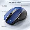 TECKNET Souris sans Fil, 2.4G Souris Optique 2600 DPI avec 5 Niveaux Réglable, Souris Ergonomique pour PC, Ordinateur Bureau/Por