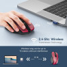 TECKNET Souris sans Fil, 2.4G Souris Optique 4000 DPI avec 6 Niveaux Réglable, Souris Ergonomique pour PC, Ordinateur Bureau/Por