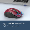 TECKNET Souris sans Fil, 2.4G Souris Optique 4000 DPI avec 6 Niveaux Réglable, Souris Ergonomique pour PC, Ordinateur Bureau/Por