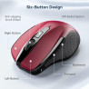 TECKNET Souris sans Fil, 2.4G Souris Optique 4000 DPI avec 6 Niveaux Réglable, Souris Ergonomique pour PC, Ordinateur Bureau/Por