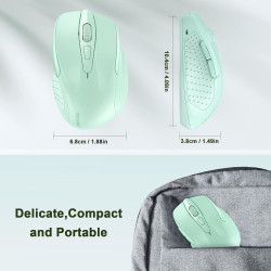 TECKNET Souris sans Fil, 2.4G Souris Optique 4000 DPI avec 6 Niveaux Réglable, Souris Ergonomique pour PC, Ordinateur Bureau/Por