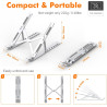 GRIFEMA GB1054 Support Ordinateur Portable Réglable, Support PC Pliable en Aluminium 7 Niveaux de Hauteur, Compatible MacBook Ai