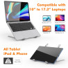 GRIFEMA GB1054 Support Ordinateur Portable Réglable, Support PC Pliable en Aluminium 7 Niveaux de Hauteur, Compatible MacBook Ai