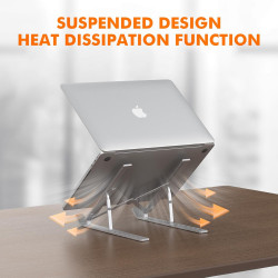 GRIFEMA GB1054 Support Ordinateur Portable Réglable, Support PC Pliable en Aluminium 7 Niveaux de Hauteur, Compatible MacBook Ai