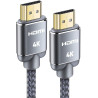 Snowkids Câble HDMI 4K 1.5M - Cable HDMI 2.0 par Ethernet en Nylon Tressé Supporte 3D/ Retour Audio - Cordon Hdmi pour Lecteur B