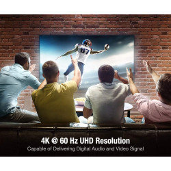 Snowkids Câble HDMI 4K 10m Câble HDMI 10 mètres par Ethernet en Nylon Tressé Supporte 3D/ Retour Audio - Cordon Hdmi pour Lecteu