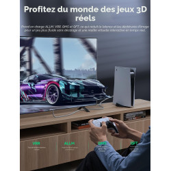 Southlight 10K 8K Câble HDMI 2.1 2M, 8K 60Hz 4K 120Hz 48Gbps Ultra Haut Débit HDR10+ ARC eARC HDCP 2.3 Compatible avec Netflix R