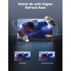 Southlight Câble HDMI 2.1 10K 8K 30 m en fibre optique [8K@60Hz, 4K@120Hz 144Hz, 48Gbps] Ultra haut débit eARC HDCP 2.2&2.3 DTS: