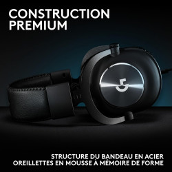 Logitech G Pro X SE Casque Gaming Filaire avec Microphone Micro détachable DTS Headphone X 7.1 pour PC Xbox One Xbox Series X|S 