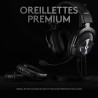 Logitech g pro x casque filaire gamer over-ear avec micro bleu vo!ce, dts headphone:x 2.0, transducteurs pro-g 50mm, son surroun