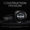 Logitech g pro x casque filaire gamer over-ear avec micro bleu vo!ce, dts headphone:x 2.0, transducteurs pro-g 50mm, son surroun