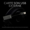 Logitech g pro x casque filaire gamer over-ear avec micro bleu vo!ce, dts headphone:x 2.0, transducteurs pro-g 50mm, son surroun