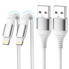 Câble iPhone Chargeur iPhone, Charger Cable 1M+2M [MFi Certified] Lightning USB Cable Fast Charging, Nylon Braided Tressé Ultra 