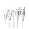 Câble iPhone Chargeur iPhone, Charger Cable 2M+2M [MFi Certified] Lightning USB Cable Fast Charging, Nylon Braided Tressé Ultra 