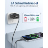 Câble iPhone Chargeur iPhone, Charger Cable 2M+2M [MFi Certified] Lightning USB Cable Fast Charging, Nylon Braided Tressé Ultra 