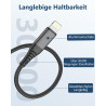 Câble iPhone Chargeur iPhone, Charger Cable 2M+2M [MFi Certified] Lightning USB Cable Fast Charging, Nylon Braided Tressé Ultra 