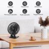 Petit ventilateur de bureau USB, petit mais puissant, mini ventilateur de refroidissement de table avec 3 vitesses de réglage à 