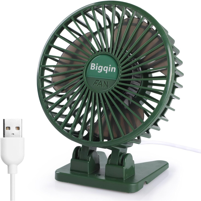 Mini Ventilateur Portable, Ventilateur Silencieux Usb, 3 Vitesses en un Seul Bouton, Petit Ventilateur Puissant, Mini ventilateu