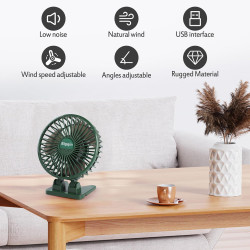 Mini Ventilateur Portable, Ventilateur Silencieux Usb, 3 Vitesses en un Seul Bouton, Petit Ventilateur Puissant, Mini ventilateu
