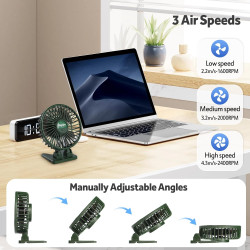 Mini Ventilateur Portable, Ventilateur Silencieux Usb, 3 Vitesses en un Seul Bouton, Petit Ventilateur Puissant, Mini ventilateu