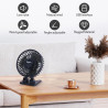 Mini Ventilateur Portable, Ventilateur Silencieux Usb, 3 Vitesses en un Seul Bouton, Petit Ventilateur Puissant, Mini ventilateu