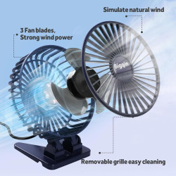 Mini Ventilateur Portable, Ventilateur Silencieux Usb, 3 Vitesses en un Seul Bouton, Petit Ventilateur Puissant, Mini ventilateu
