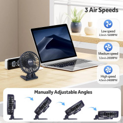Mini Ventilateur Portable, Ventilateur Silencieux Usb, 3 Vitesses en un Seul Bouton, Petit Ventilateur Puissant, Mini ventilateu