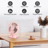 Mini Ventilateur Portable USB Silencieux - 3 Vitesses en un Seul Bouton, Angle Réglable, Puissant pour Maison Bureau Table, Rose