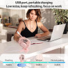 Mini Ventilateur Portable USB Silencieux - 3 Vitesses en un Seul Bouton, Angle Réglable, Puissant pour Maison Bureau Table, Rose