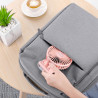 Mini Ventilateur Portable USB Silencieux - 3 Vitesses en un Seul Bouton, Angle Réglable, Puissant pour Maison Bureau Table, Rose