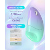 TECKNET Souris Verticale, 4800 DPI Souris sans Fil Ergonomique, Protège Le Bras, Souris sans Fil 6 Boutons pour PC, Mac, Vert Vi