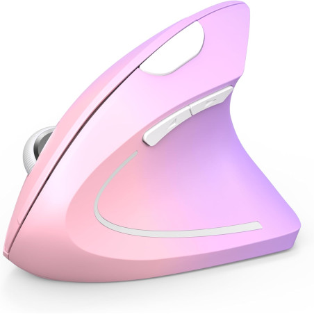 TECKNET Souris Ergonomique sans Fil 2.4G, Silencieuse Verticale Souris avec 4800 DPI Réglable, 6 Boutons, LED, Prévention Syndro