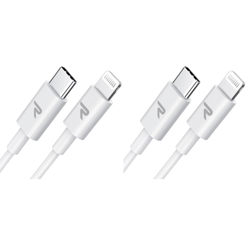 RAMPOW Cable iphone 1M【MFi Certifié C94】, Cable USB C vers Lightning Charge Rapide, Chargeur iPhone Power Delivery 3.0 pour iPho