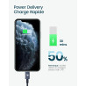 RAMPOW Câble USB C vers Lightning MFi Certifié, Câble Lightning USB C Power Delivery Nylon Tressé pour iPhone 14/13/12/11/Pro/Pr
