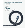RAMPOW Câble USB C vers Lightning MFi Certifié, Câble Lightning USB C Power Delivery Nylon Tressé pour iPhone 14/13/12/11/Pro/Pr